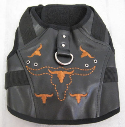 Faux Leather Yellow Bull Harness Vest