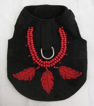 Harness Vest with Red Beads