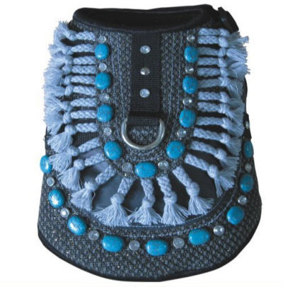 Harness Vest with Blue Stones