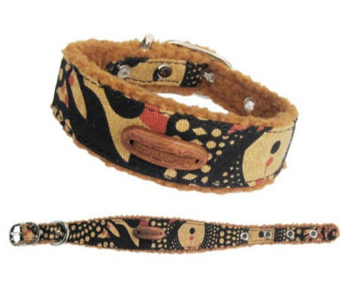 Multi Color Brown Printed Cotton Collar