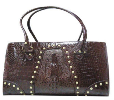 Faux Crocodile Leather Pet Carrier