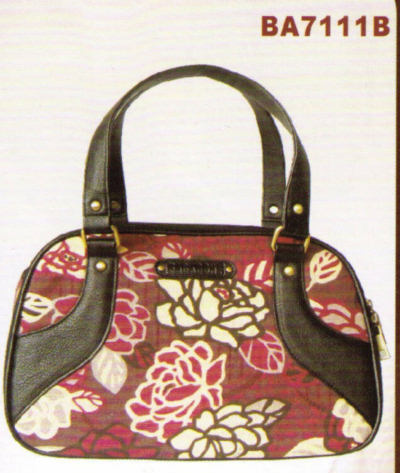 Foldable Red Floral Print Linen Pet Carrier