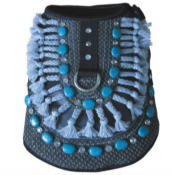 Harness Vest with Blue Stones