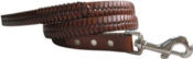 Weaved Leather Leash Brown