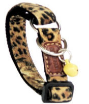 Leopard Adjustable Collar with Bell