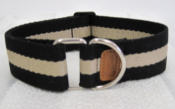 Brown and White Stripe Adjustable Collar