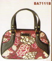 Foldable Red Floral Print Linen Pet Carrier