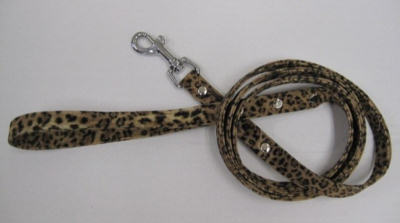 Faux Leopard leash