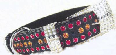 Crystal Genuine Leather Collar