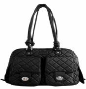 Faux Black Pet Carrier